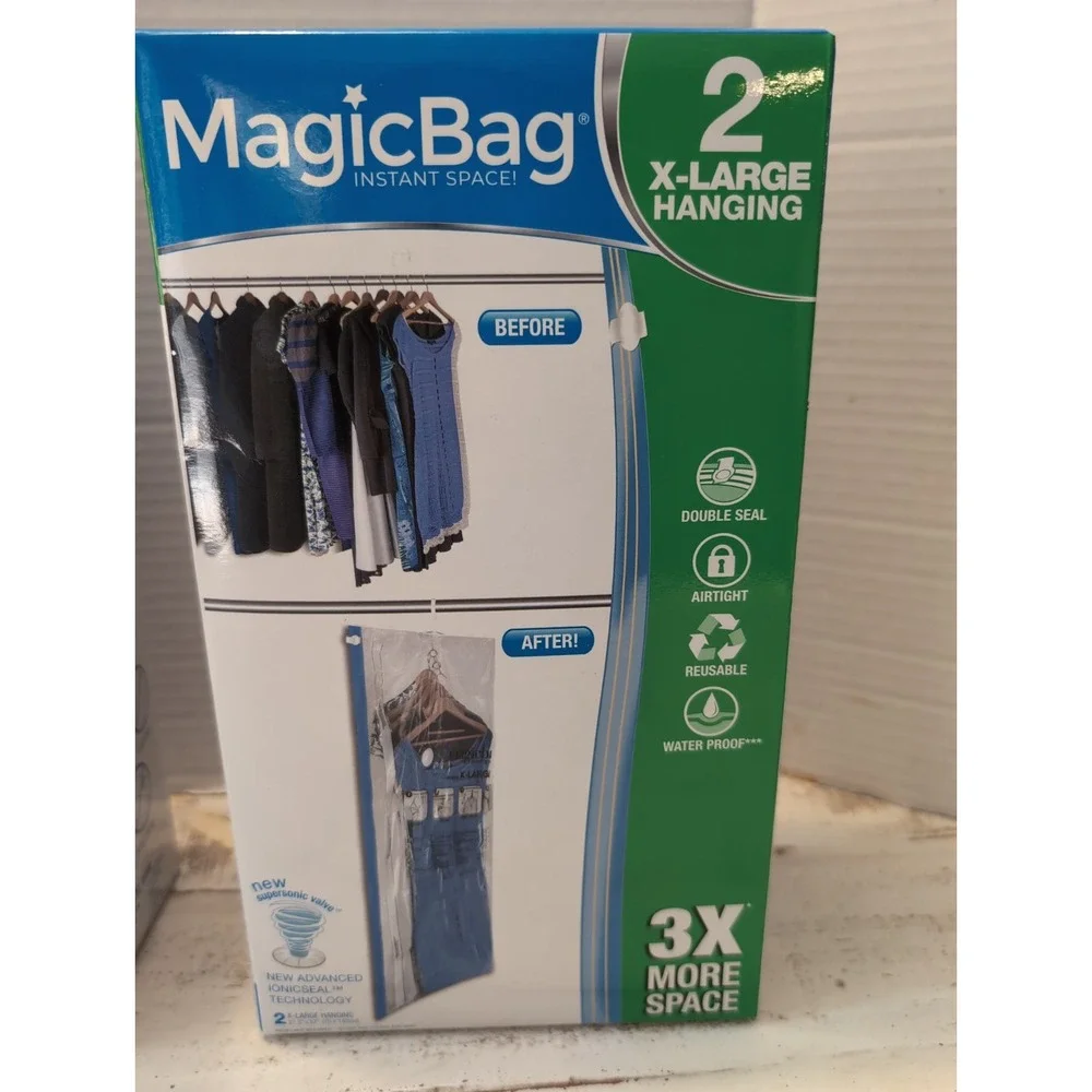 Magicbag  Instant Space Saver Storage - X-Large Hanging - Set of 3 Bags - READ